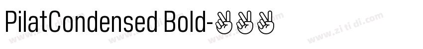 PilatCondensed Bold字体转换